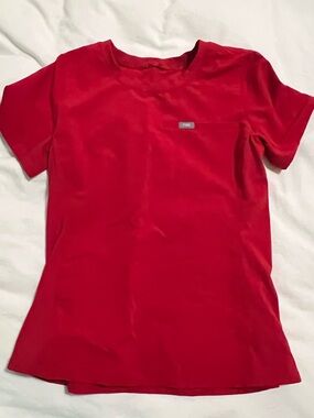 Figs USA red scrub top
